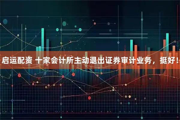 启运配资 十家会计所主动退出证券审计业务,挺好!